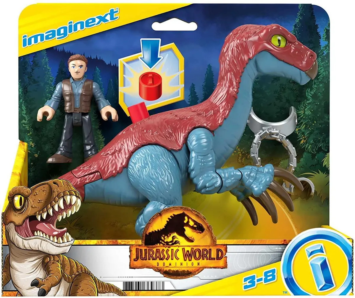 Imaginext Jurassic World Therizinosaurus And Owen 1