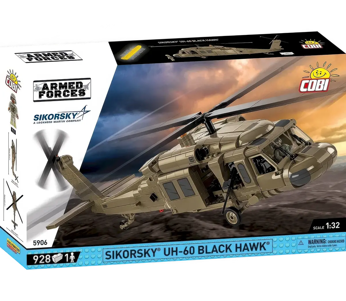 Cobi Sikorsky Uh-60 Black Hawk Military Helicopter Model Kit 1