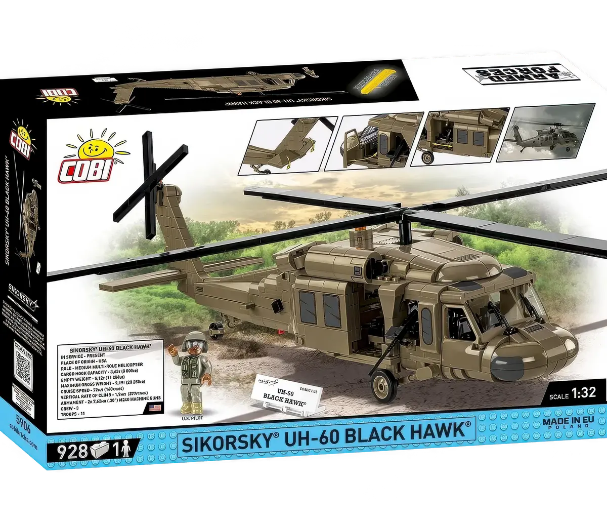 Cobi Sikorsky Uh-60 Black Hawk Military Helicopter Model Kit 2