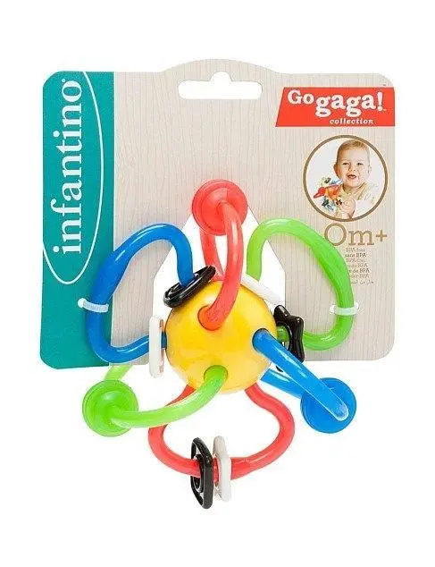Infantino Go Gaga Rattle & Teether Bendy Tubes 1