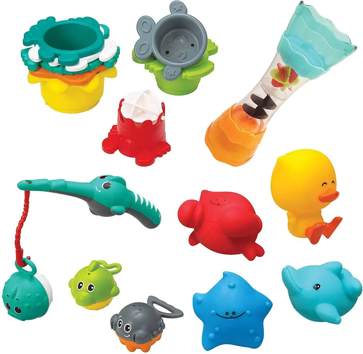 Infantino Hand- Eye Coordination Splish & Splash Bath 17 Piece Toy 1