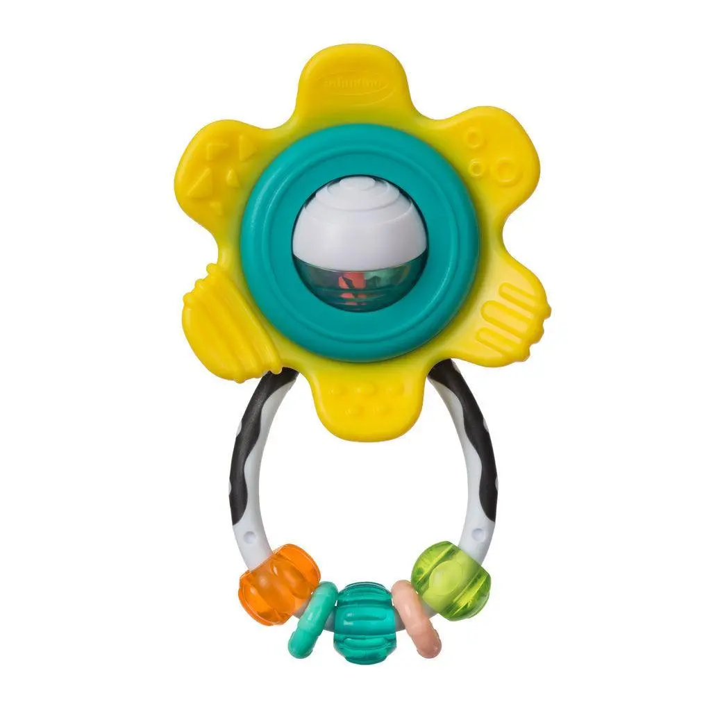 Infantino Spin & Teethe Gummy Flower Rattle 1