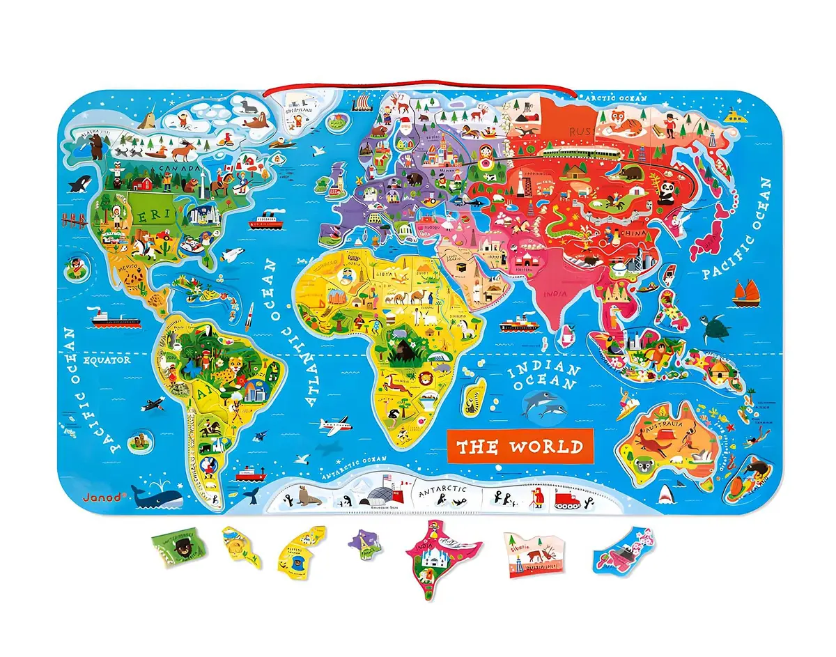 Janod Magnetic World Map Puzzle 1