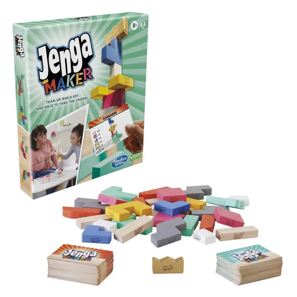 Jenga Maker Genuine Hardwood Blocks Stacking Tower Game 1