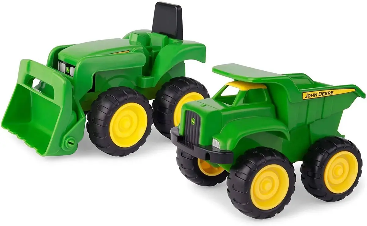 John Deere Mini Sandbox Diggers And Dumpers Toys Truck Set 1