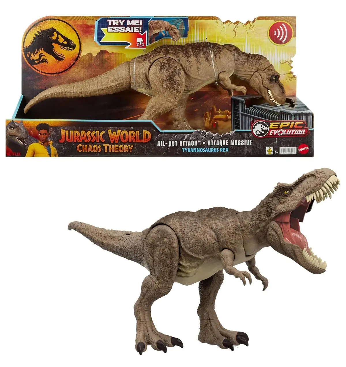 Jurassic World: Chaos Theory Netflix - All-Out Attack Tyrannosaurus Rex Dinosaur 1