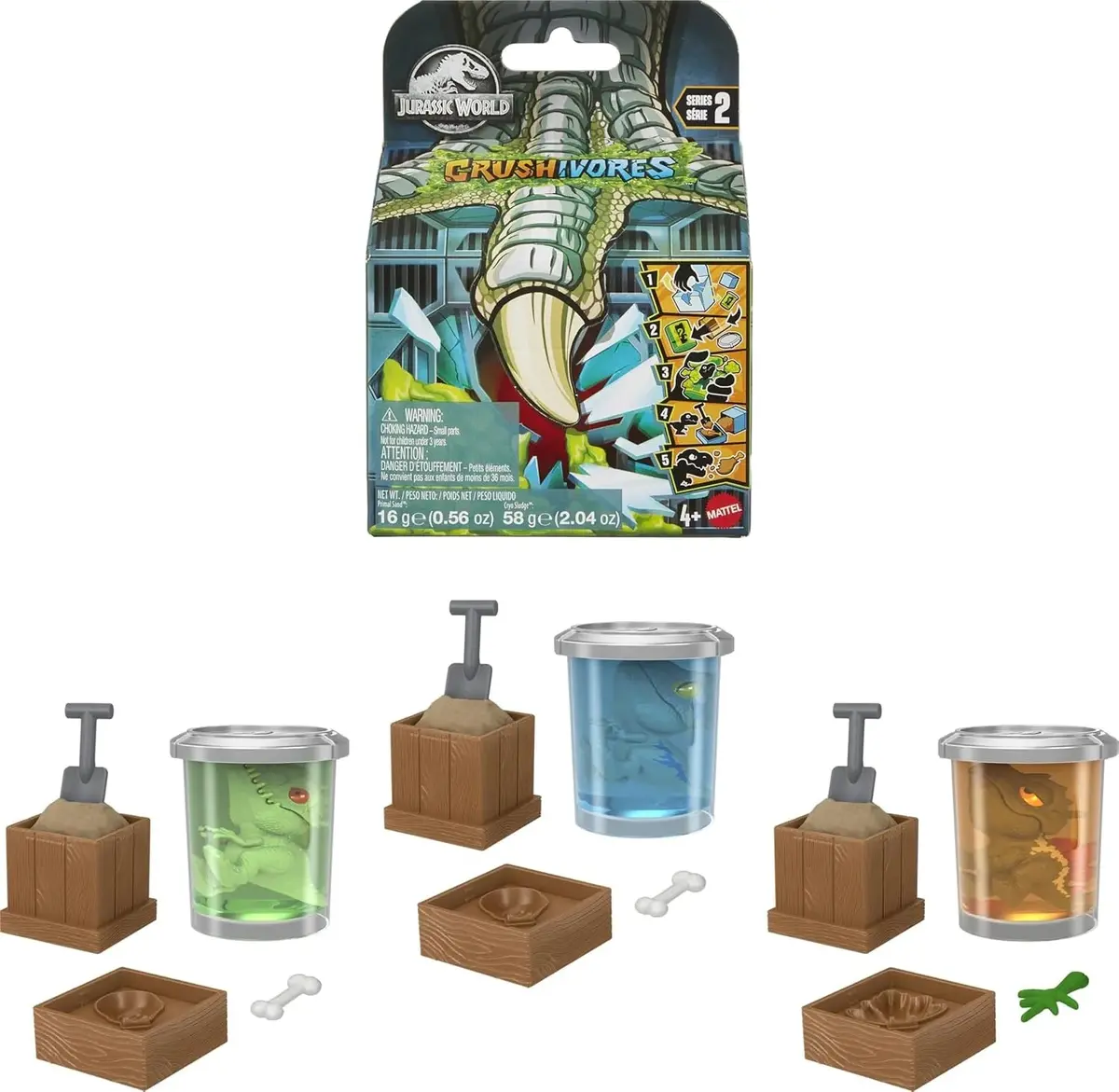 Jurassic World Crushivores Mini Dinosaur Figures - Assorted 1