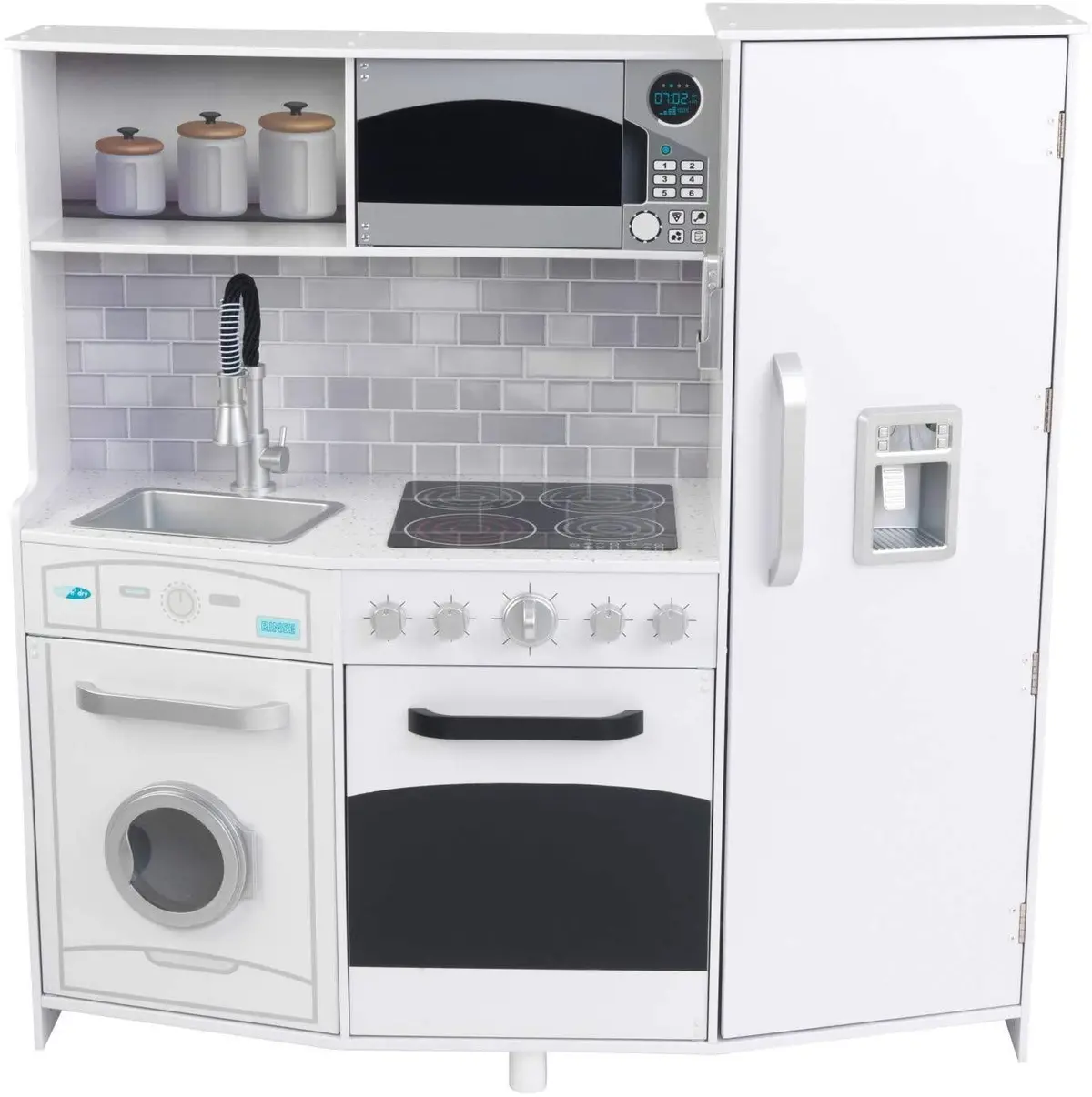 Kidkraft 53369 Large White Wooden Kitchen With Lights & Sounds 1