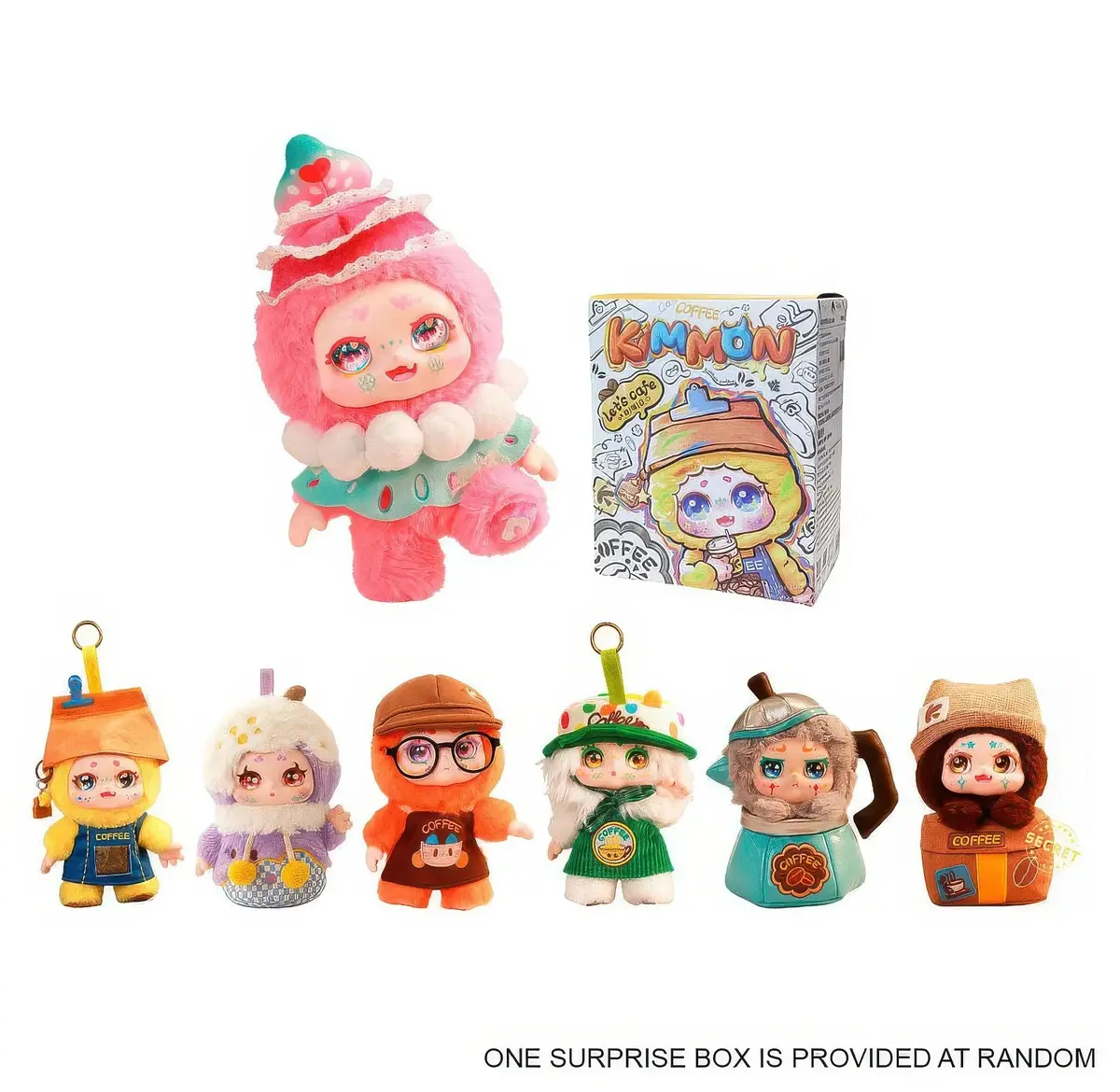 Kimmon Let's Cafe Assorted Surprise Doll Keychain ☕ 1
