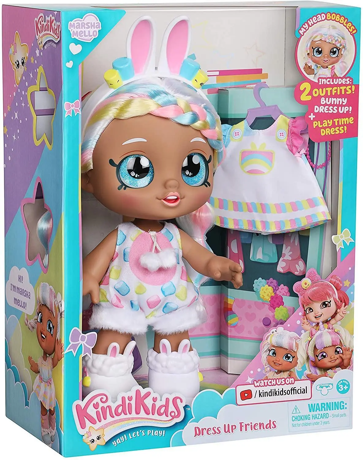 Kindi Kids Marsha Mello Bunny Dress Up Friends 25Cm Toddler Doll 2