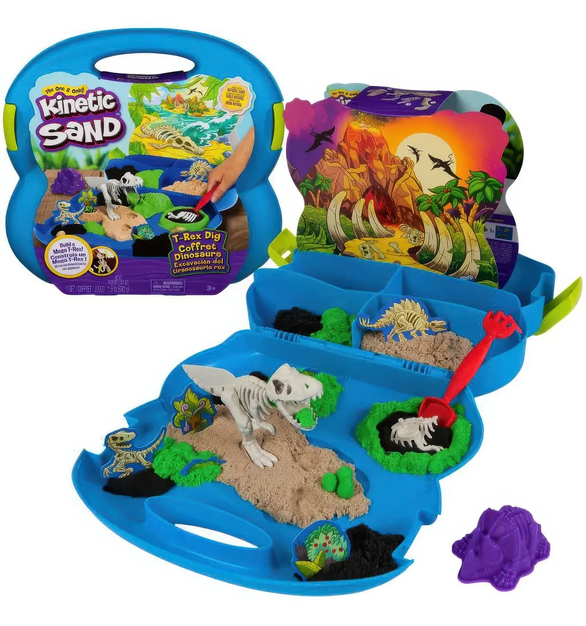 Kinetic Sand, T-Rex Dig Set With Play Sand & Tools 1