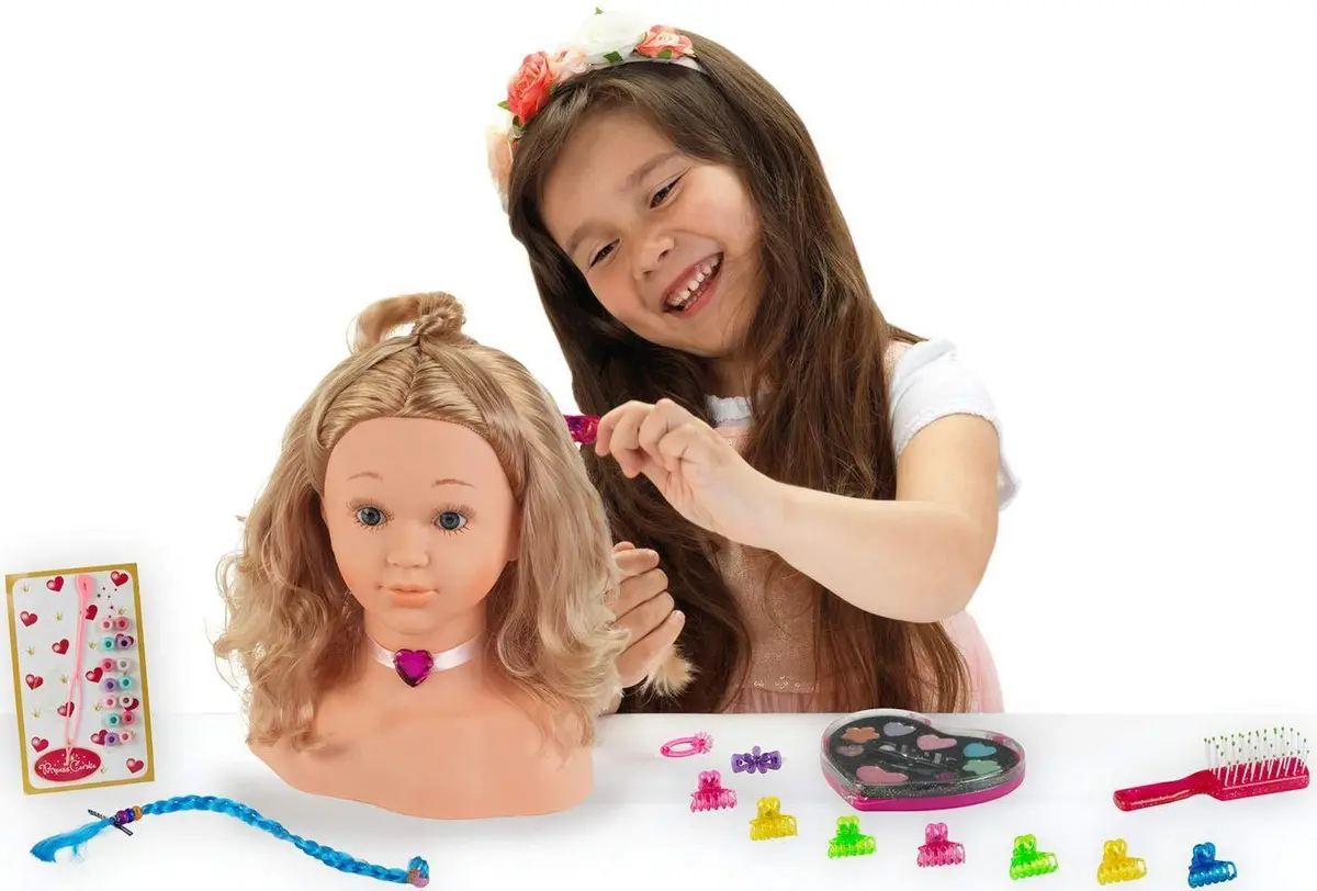 Klein 5236 Princess Coralie Make-Up And Hairstyling Head "Little Sophia", Medium Dolls 1