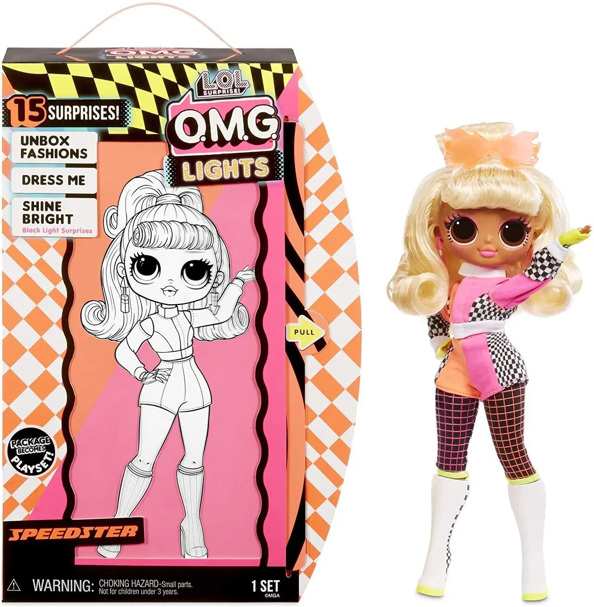 Lol Surprise! 565161 Lol O.M.G. Lights Speedster Fashion Doll With 15 Surprises Dolls 1
