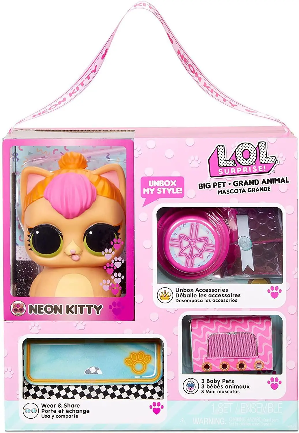 Lol Surprise! Big Pet Neon Kitty With 15 Surprises 1