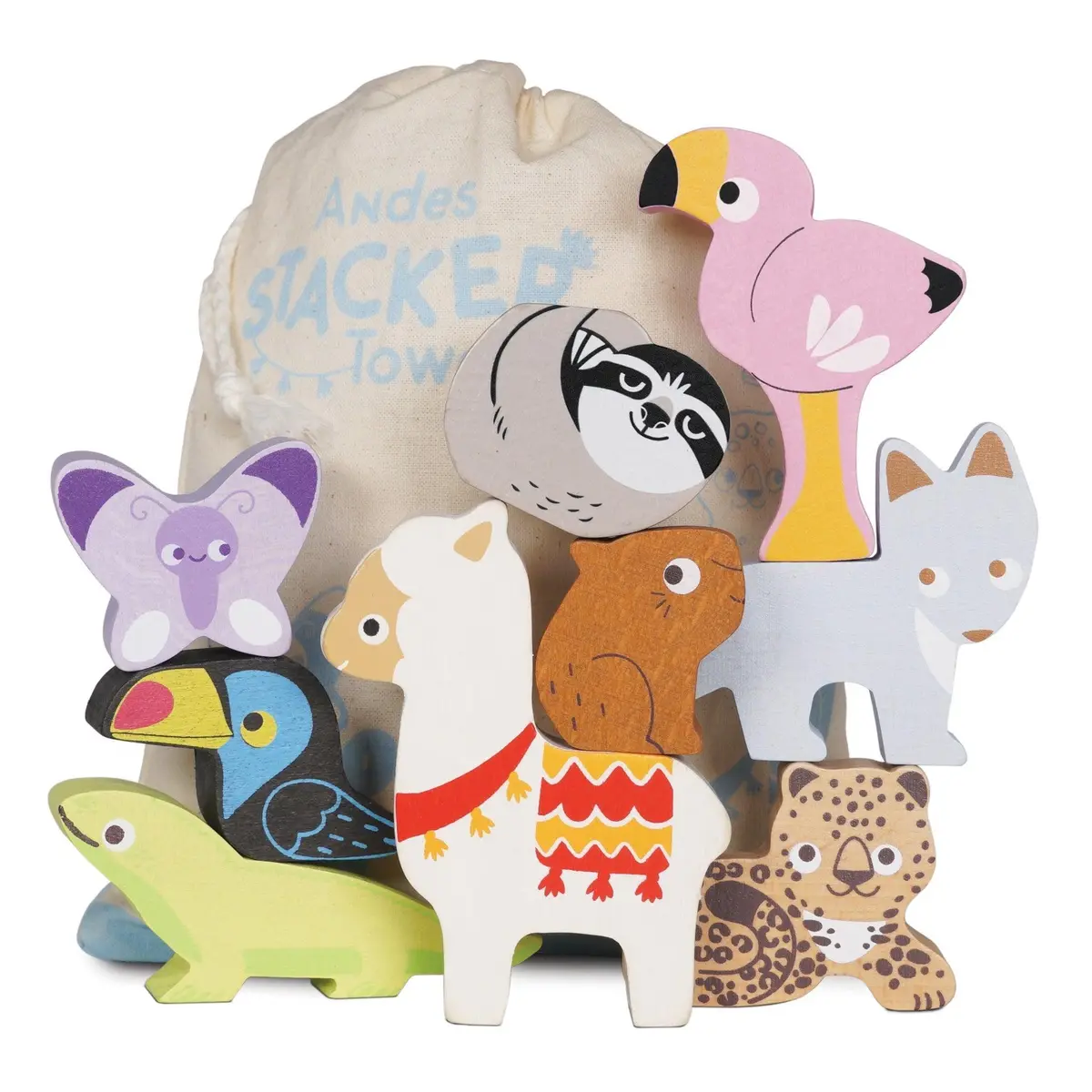 Le Toy Van Andes Wooden Animals Stacking Toy 1