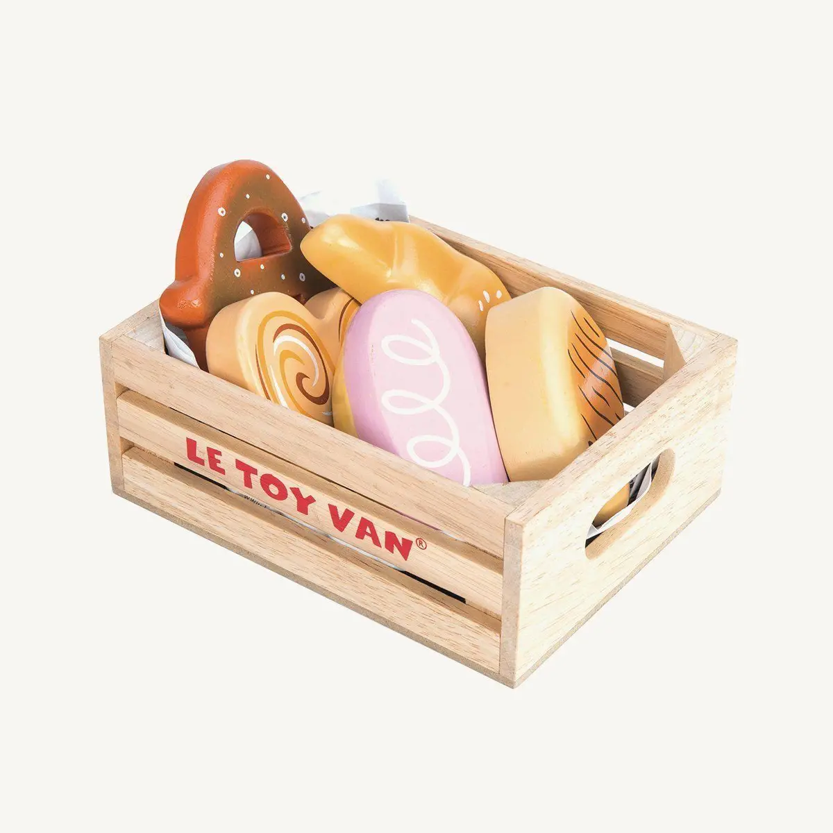 Le Toy Van - Honeybee Market Wooden Baker's Basket Crate Playset 1