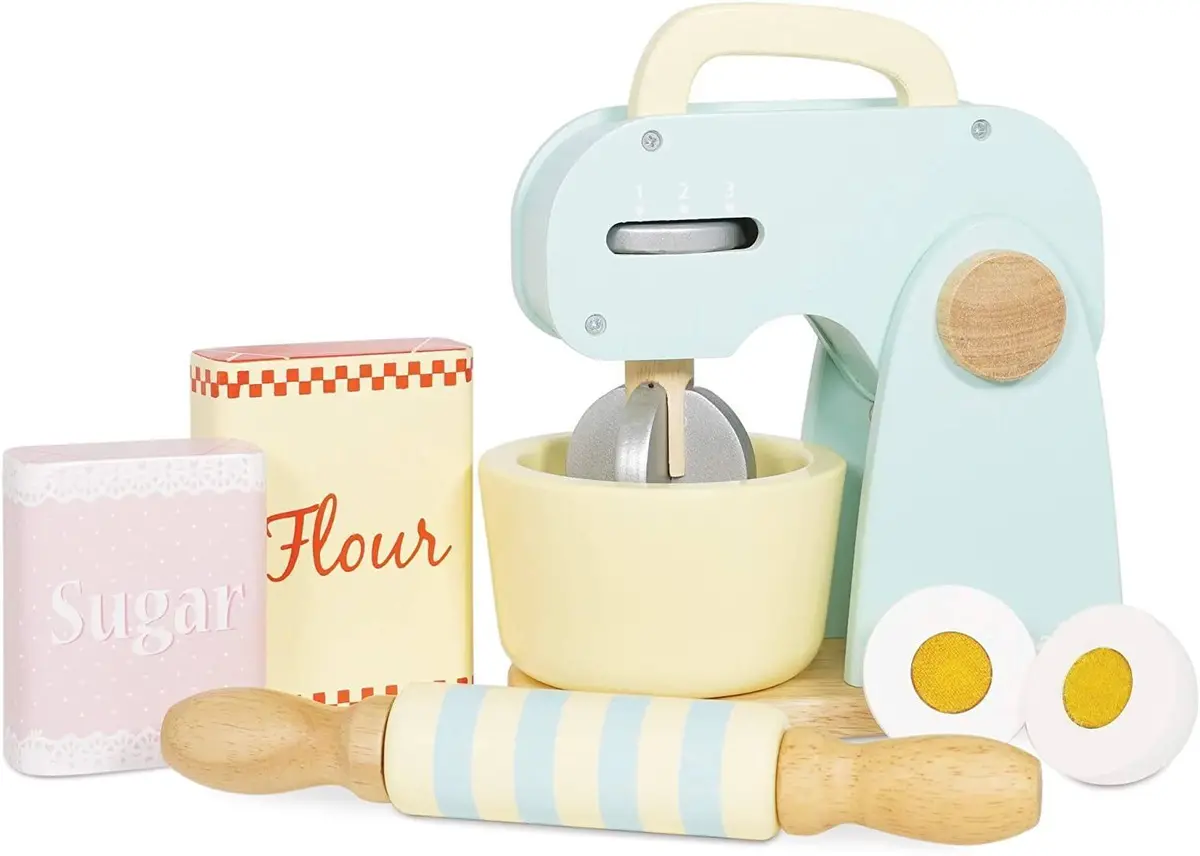 Le Toy Van Premium Wooden Kitchen Mixer Play Set 1