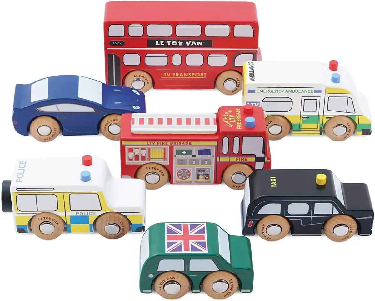 Le Toy Van Premium Wooden London Toy Car Set 1