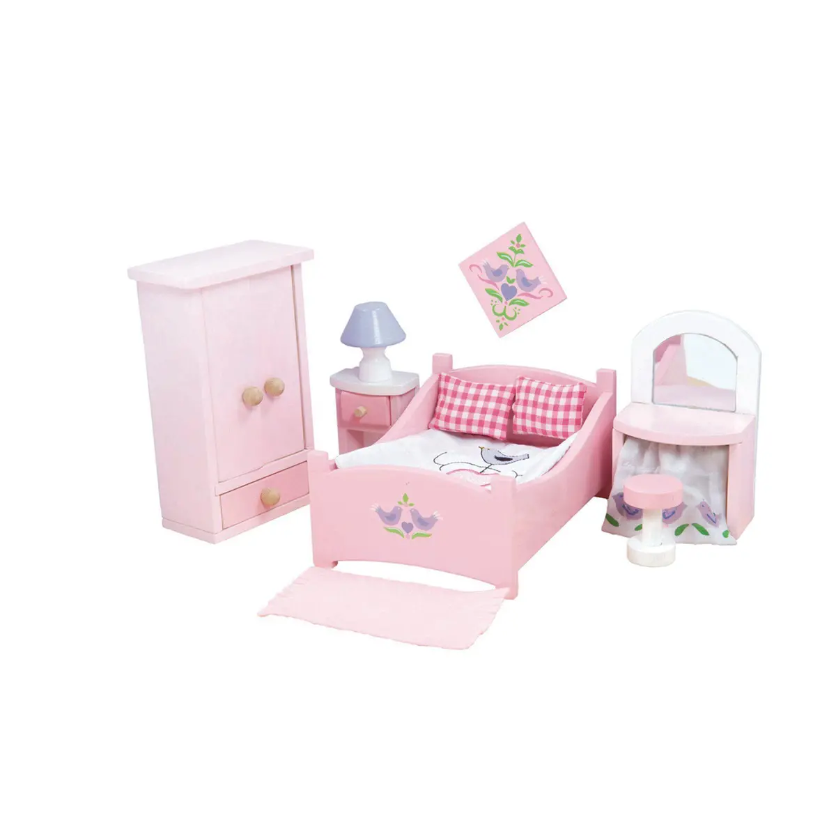 Le Toy Van Sugarplum Bedroom Furniture Playset Dolls House Accessories 1