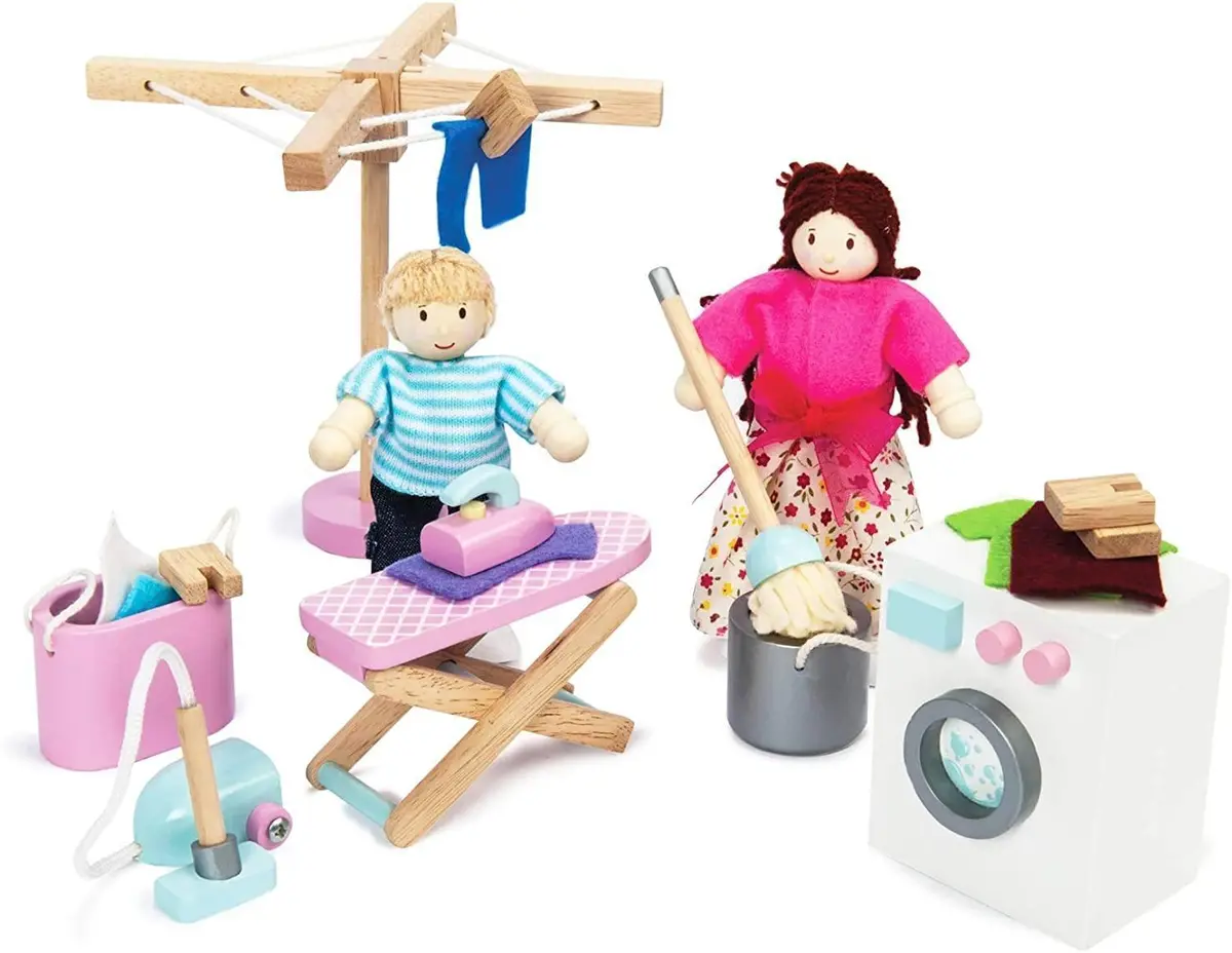 Le Toy Van Wooden Doll House Laundry Room 1