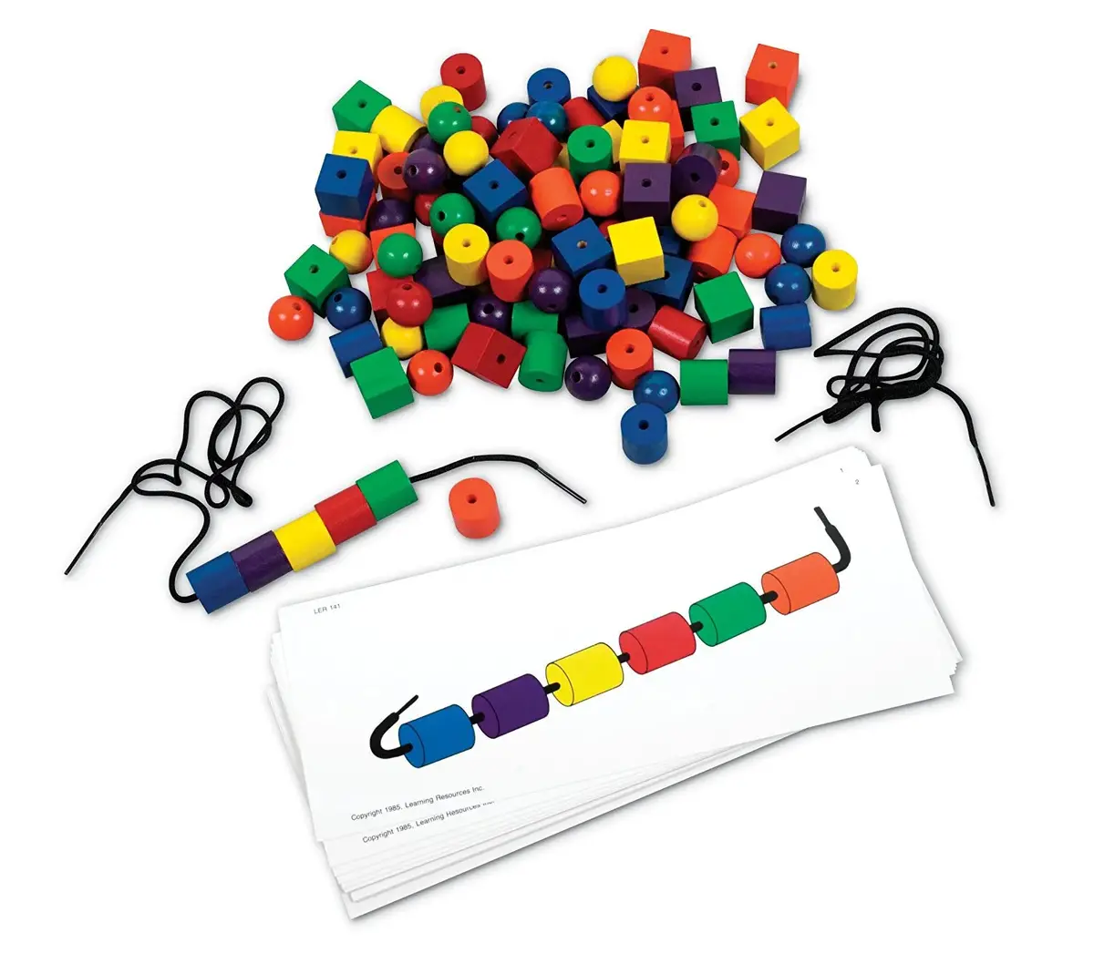 Learning Resources Beads & Pattern Cards Activity Set 1