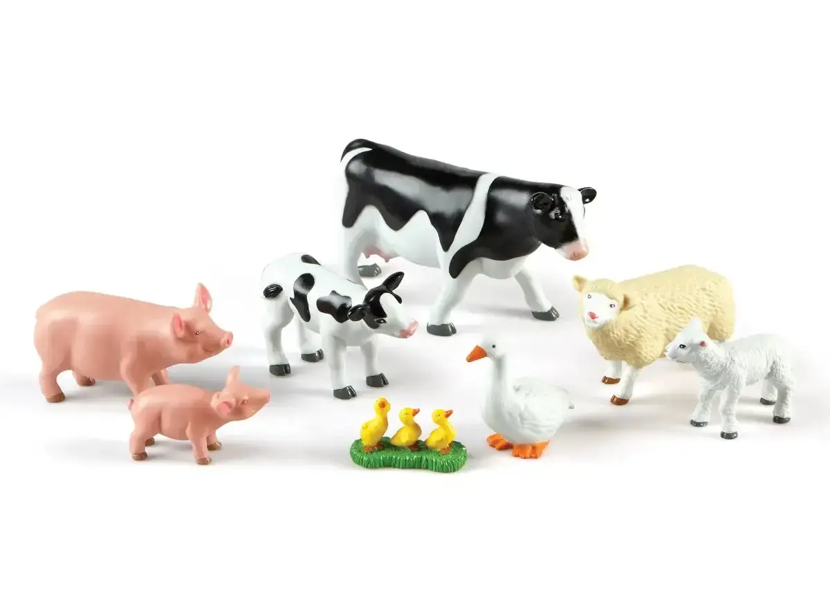 Learning Resources Jumbo Farm Animals - Mommas And Babies Figures 1