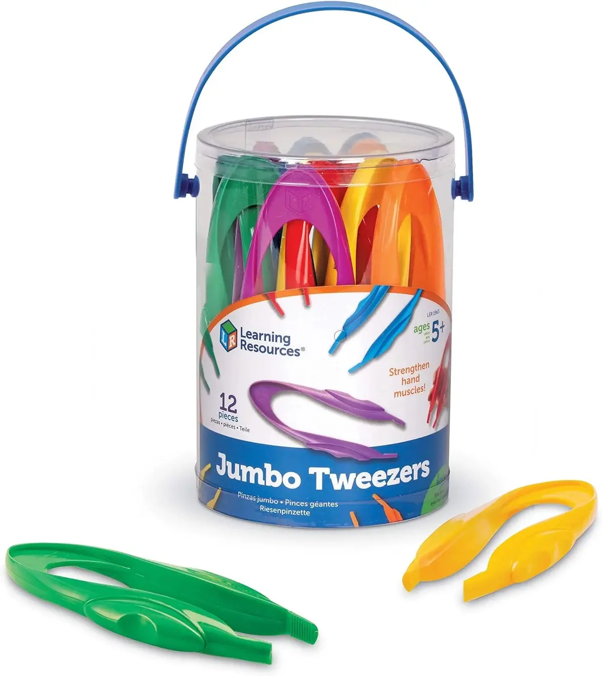 Learning Resources Jumbo Tweezers Set Of 12 1