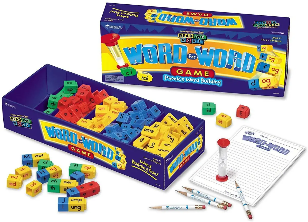 Learning Resources Reading Rods Word For Word Phonics Word Building Game 1