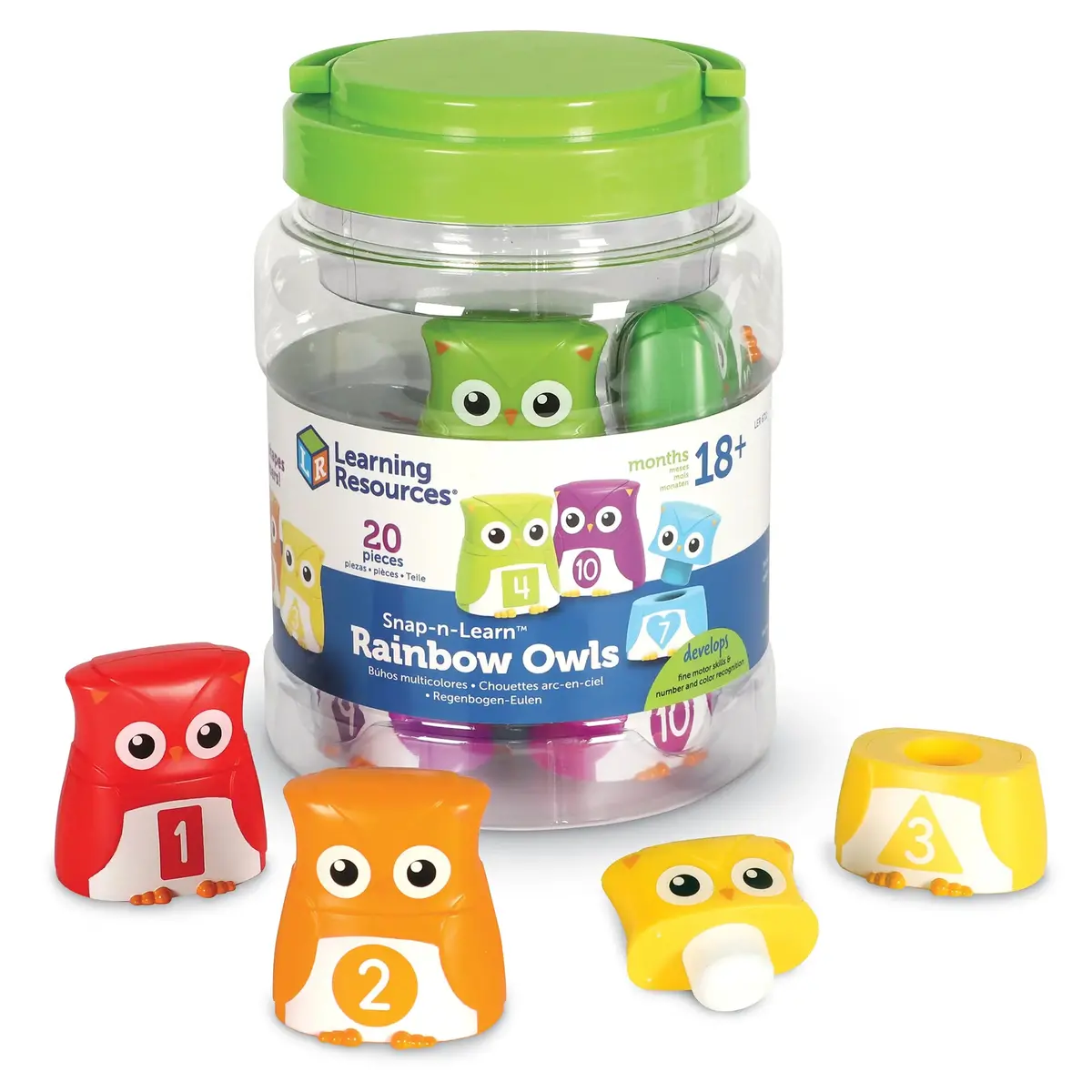 Learning Resources Snap-N-Learn Rainbow Letter Owls 1