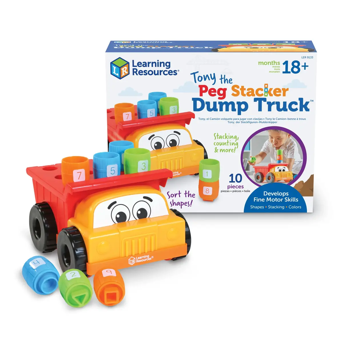 Learning Resources Tony The Peg Stacker Dump Truck 1