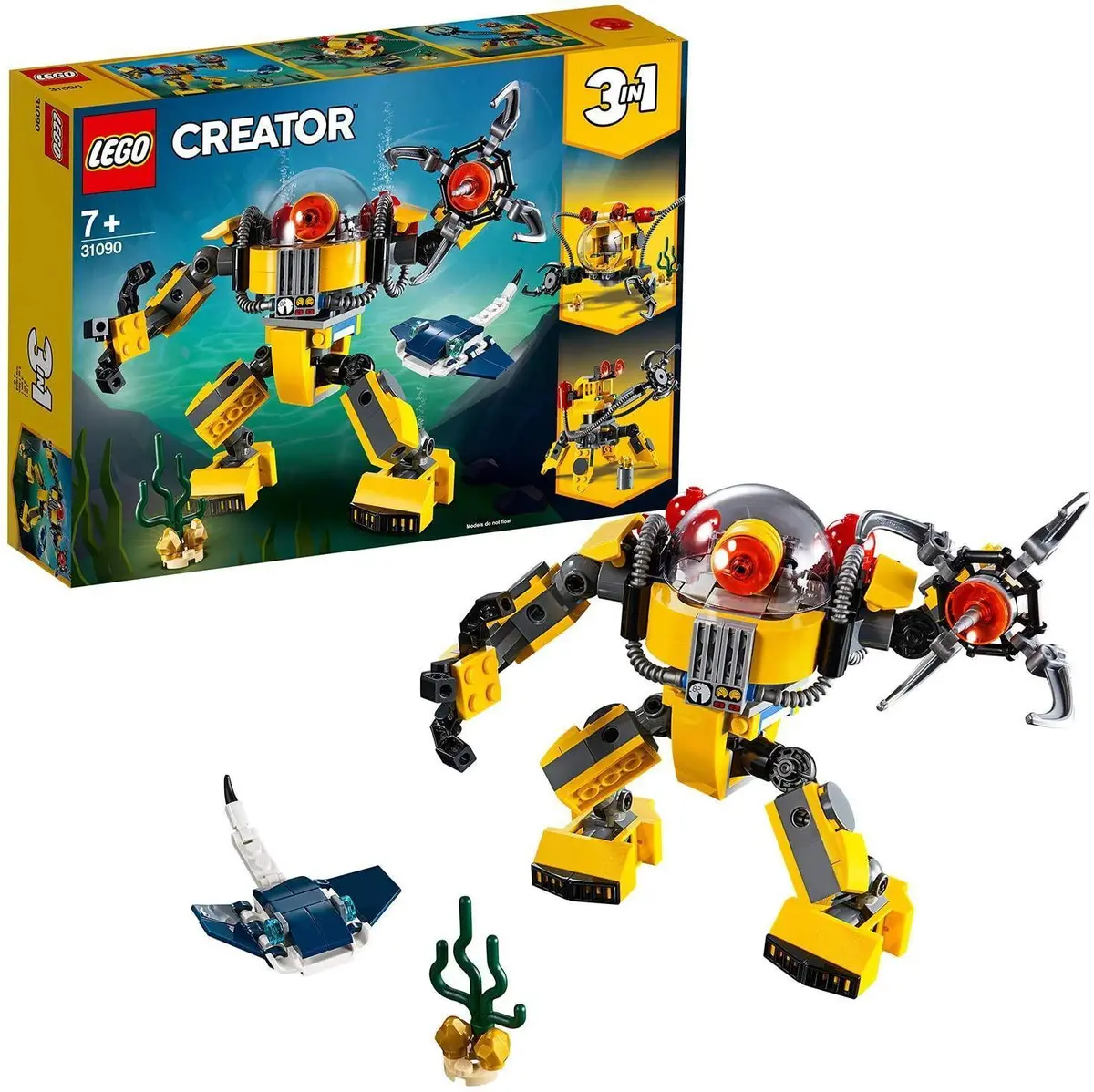 Lego Creator 3In131090 Underwater Robot Crane And Submarine 1