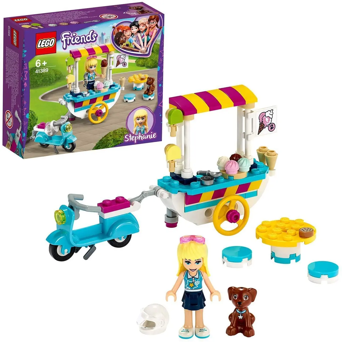 Lego Friends 41389 Ice Cream Cart Playset With Stephanie 1
