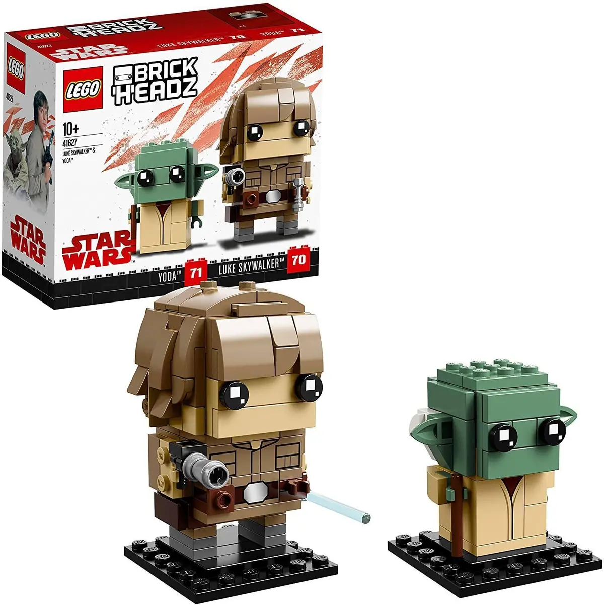 Lego Brickheadz 41627 Star Wars Luke Skywalker And Yoda Figures 1