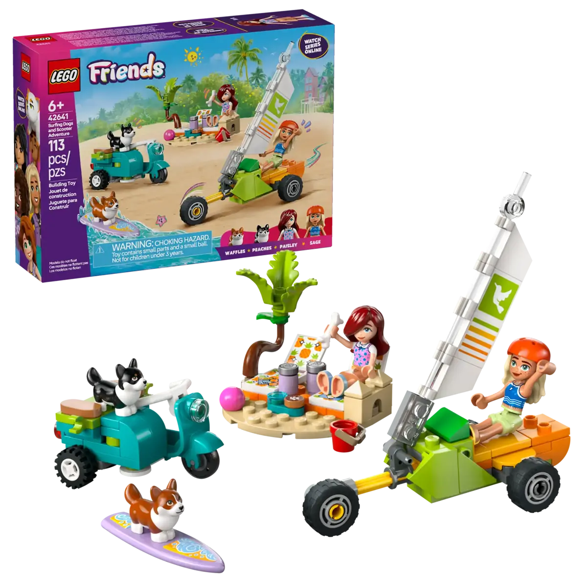 Lego Friends 42641 Surfing Dogs And Scooter Adventure 1