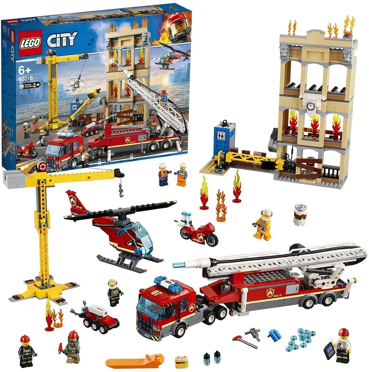 Lego 60216 City Fire Downtown Fire Brigade With Fire Engine Truck 1