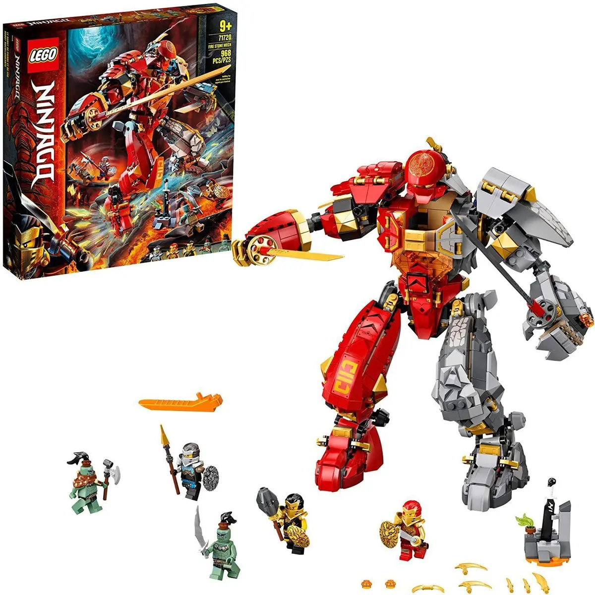 Lego Ninjago 71720 Fire Stone Mech Building Kit 1