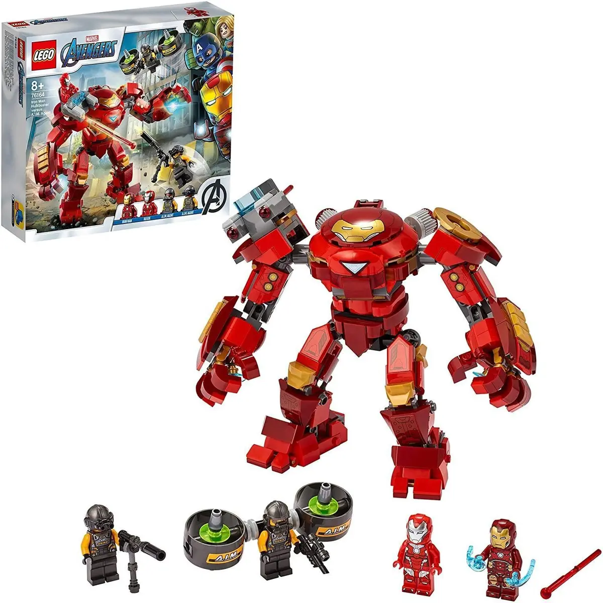 Lego Marvel 76164 Marvel Avengers Iron Man Hulkbuster Vs. A.I.M. Agent, Posable Mech Action Figure 1