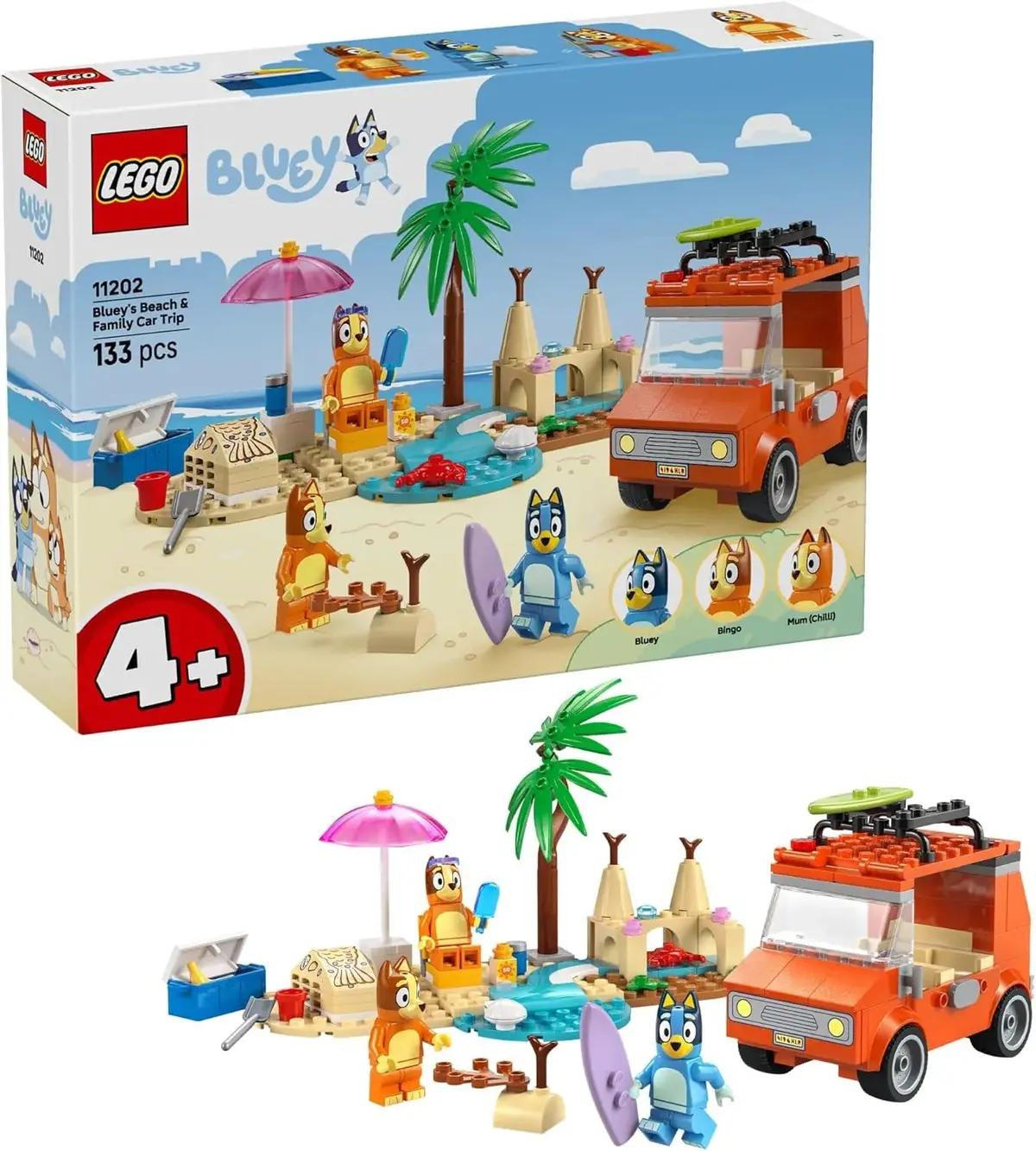 Lego Bluey 11202 Bluey's Beach & Family Car Trip 1