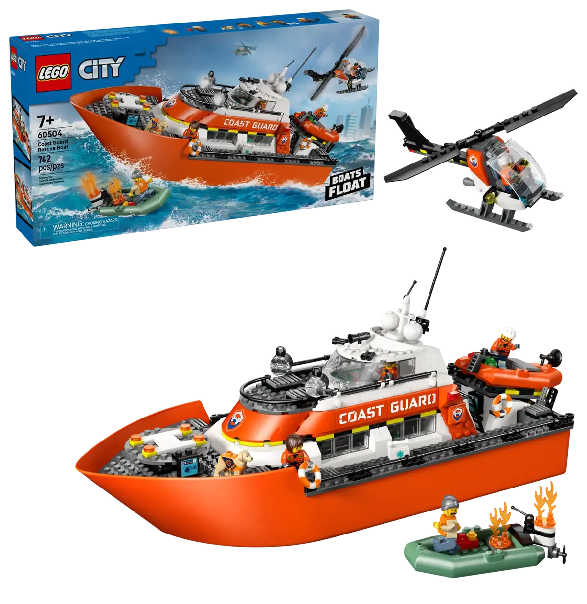 Lego City 60504 Coast Guard Rescue Boat & Helicopter 1