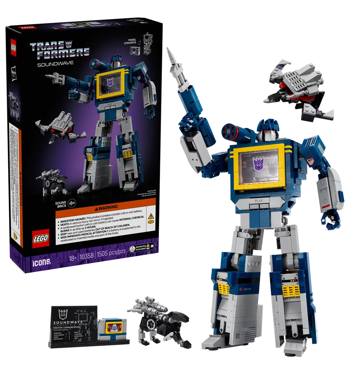 Lego Icons 10358 Transformers: Soundwave 1