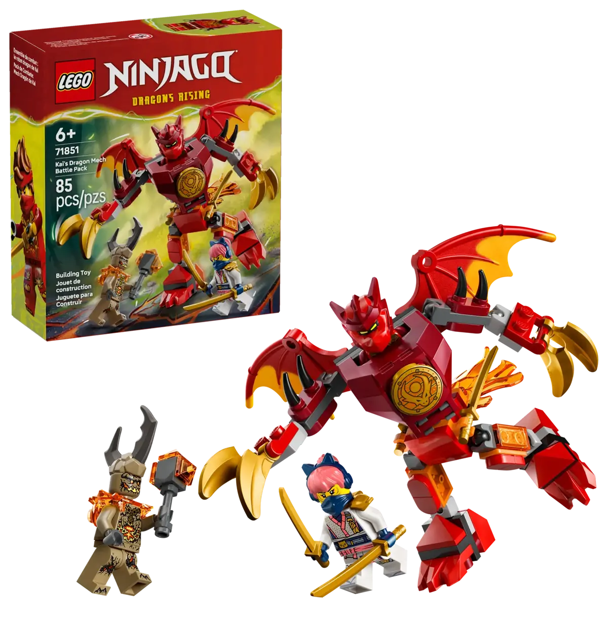 Lego Ninjago 71851 Kai's Dragon Mech Battle Pack 1