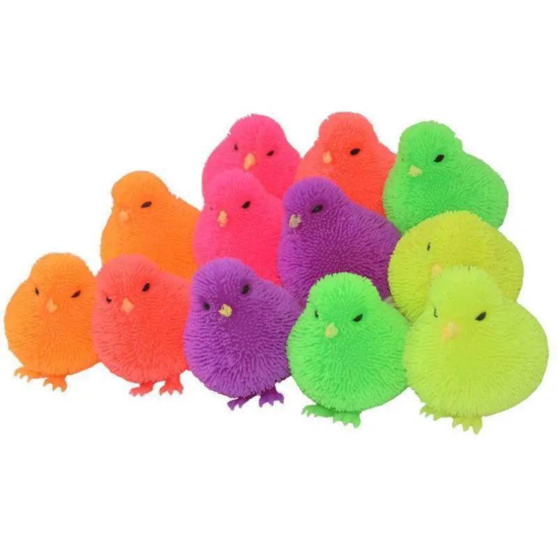 Light Up Squidgy Puffer Chicken 7Cm 1
