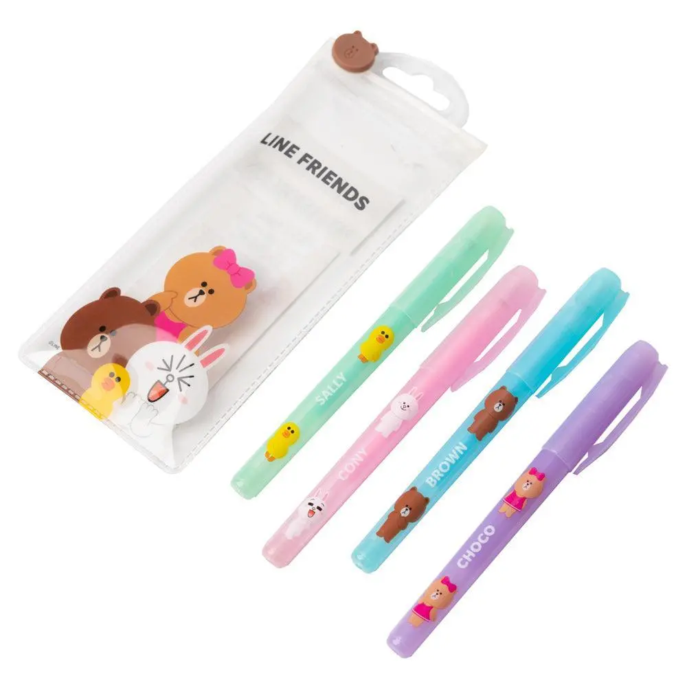 Line Friends Gel Pens Set Pack Of 4 1