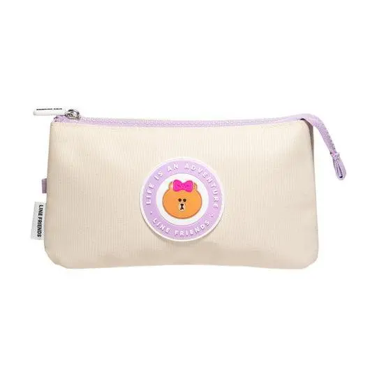 Line Friends Life Is An Adventure Triple Pencil Case 1