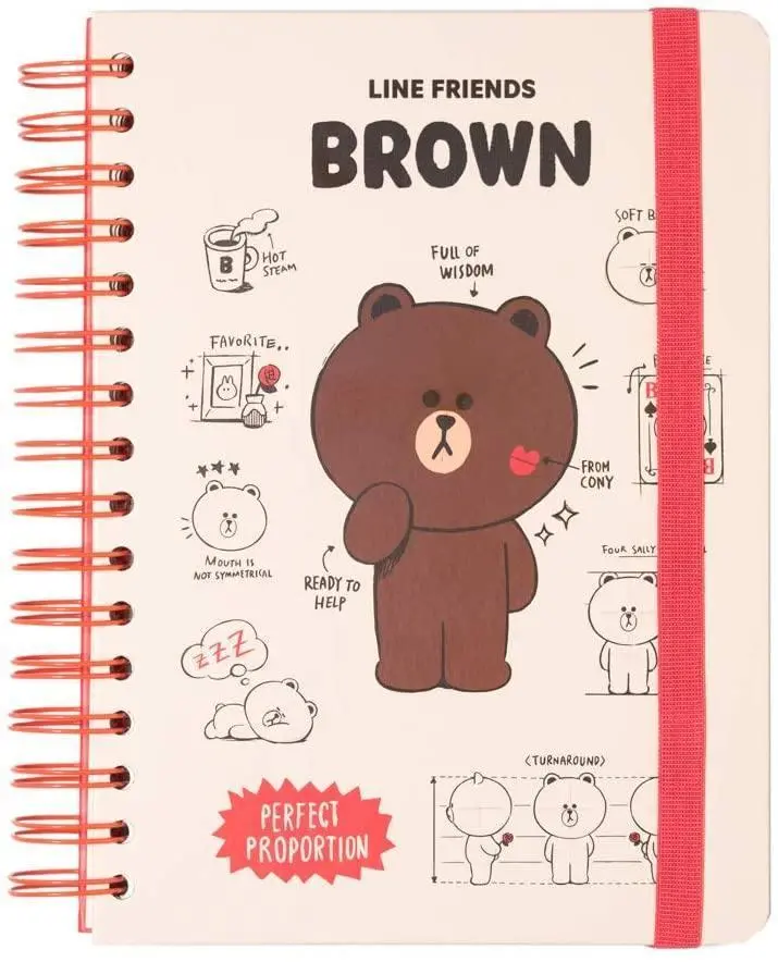 Line Friends Lined Cover 180 Pages A5 Notebook 1