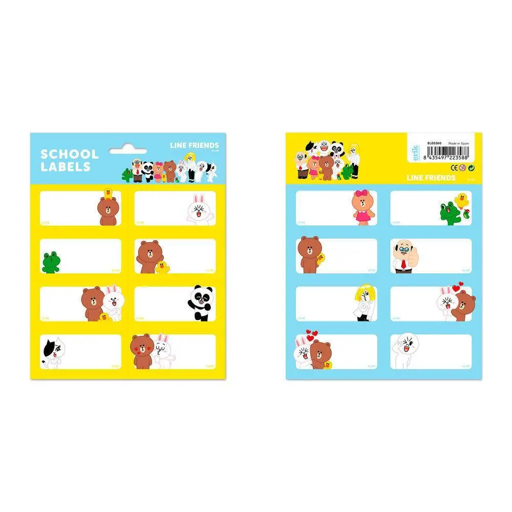 Line Friends Self-Adhesive Labels 1