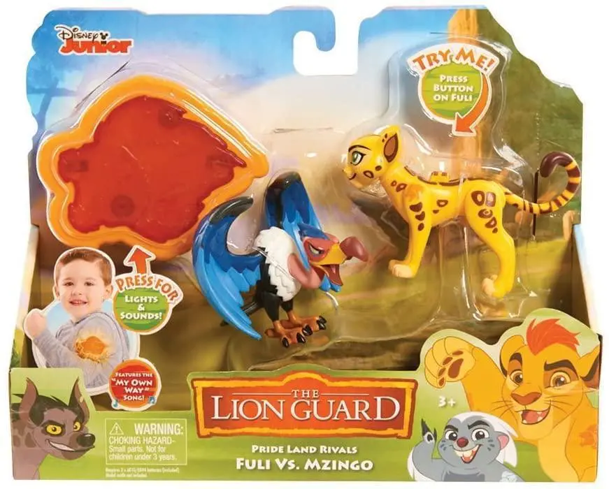 Lion King Lion Guard Action Figure 2 Pack With Arm Band - Fuli Vs Mzingo Playset 1