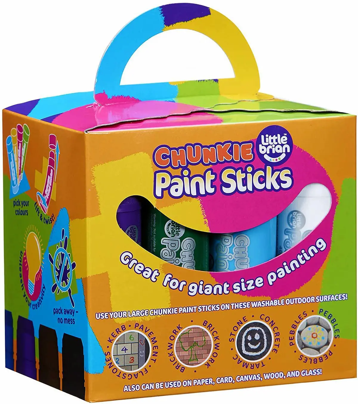 Little Brian Chunkie Paint Sticks - 12 Assorted Colours 1