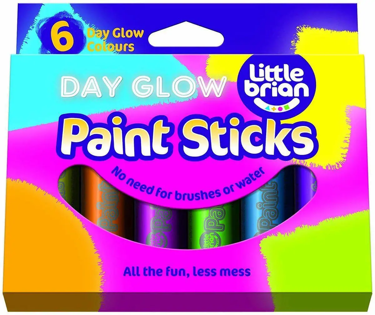 Little Brian Day Glow Paint Sticks 6 Pack 1