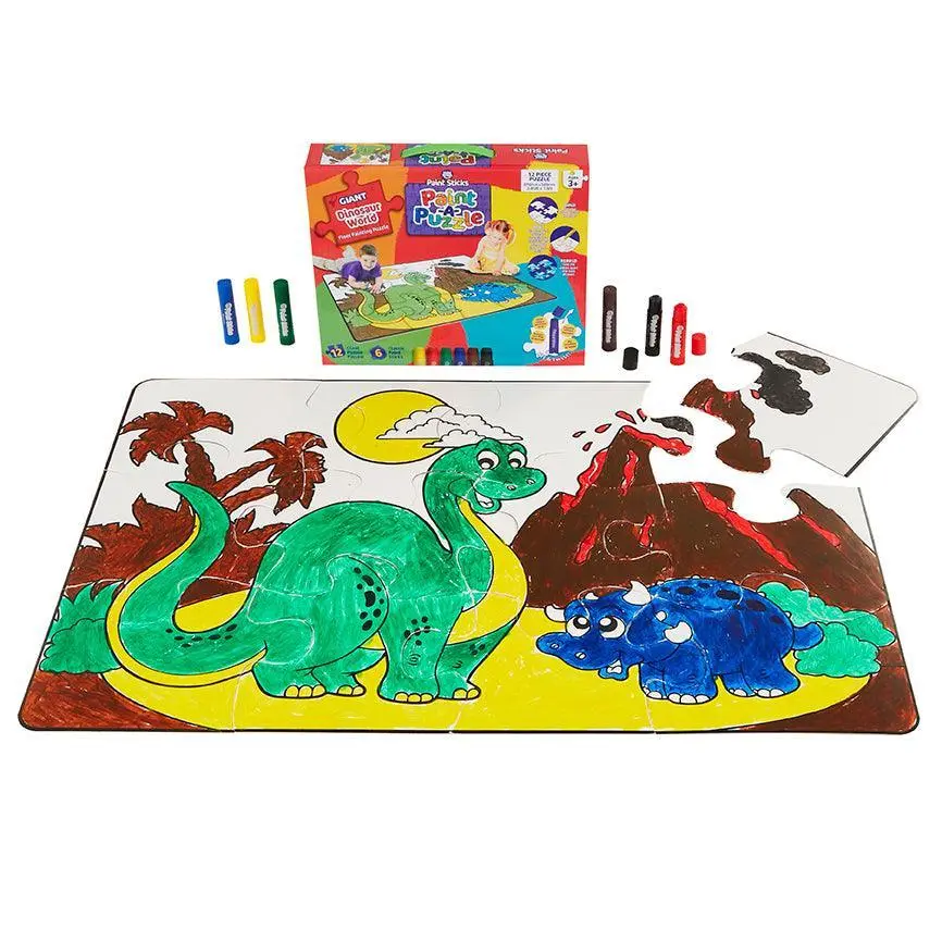Little Brian Dinosaur World Paint Sticks Paint-A-Puzzle 1